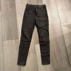 Express Grey High Rise Skinny Jeans